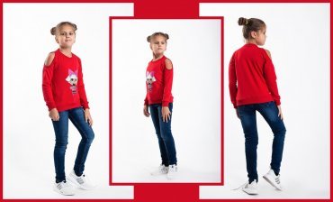 Modna Anka: Детский свитшот 113153 серый 113153 - фото 12