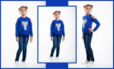 Modna Anka: Детский свитшот 113153 серый 113153 - фото 15