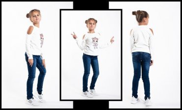 Modna Anka: Детский свитшот 113153 серый 113153 - фото 19