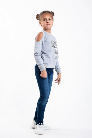 Modna Anka: Детский свитшот 113153 серый 113153 - фото 3