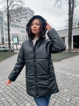 K&ML: Зимняя женская куртка из эко кожи с капюшоном 8 - фото 3