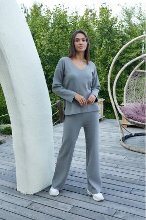 Prima Fashion Knit: Вязаный костюм "Алина" -  серый 2765013 - фото 1