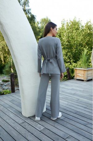 Prima Fashion Knit: Вязаный костюм "Алина" -  серый 2765013 - фото 2