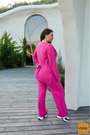 Prima Fashion Knit: Вязаный костюм "Алина" - малиновый Size + 2765025 - фото 2