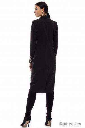 Angel PROVOCATION: Платье кардиган на шелковой подкладке Франческа (черный) - фото 2