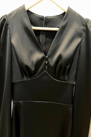 It Elle: Атласное платье чёрного цвета Доминика 51366 - фото 2
