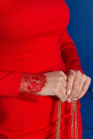 Glem: Платье Ская-1 д/р красный p77482 - фото 5