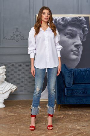 Jadone Fashion: Рубашка Марика білий - фото 1