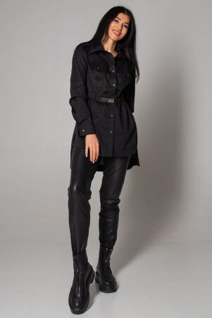 Jadone Fashion: Рубашка Тьера чорний - фото 3