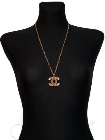 Jadone Fashion: Подвеска Chanel камни золотий металік - фото 1