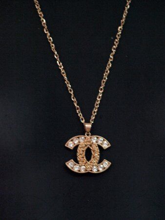 Jadone Fashion: Подвеска Chanel камни золотий металік - фото 2
