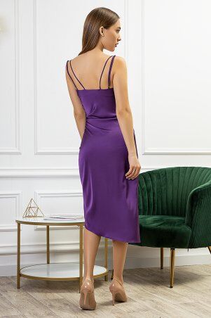 Itelle: Шёлковое платье на бретелях фиолетового цвета Нелли 51369 - фото 2