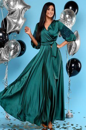Jadone Fashion: Сукня Luna смарагдовий (ізумруд) - фото 2