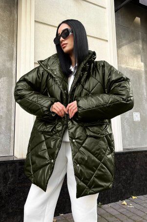Jadone Fashion: Зимова куртка Лілу хакі - фото 1