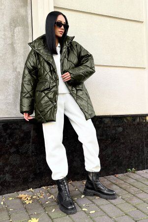 Jadone Fashion: Зимова куртка Лілу хакі - фото 4
